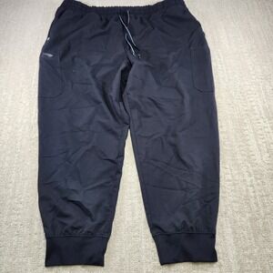 Jaanuu Jogger Scrubs Men 3XL Osmo 8 Pocket‎ Black Stretch Nursing